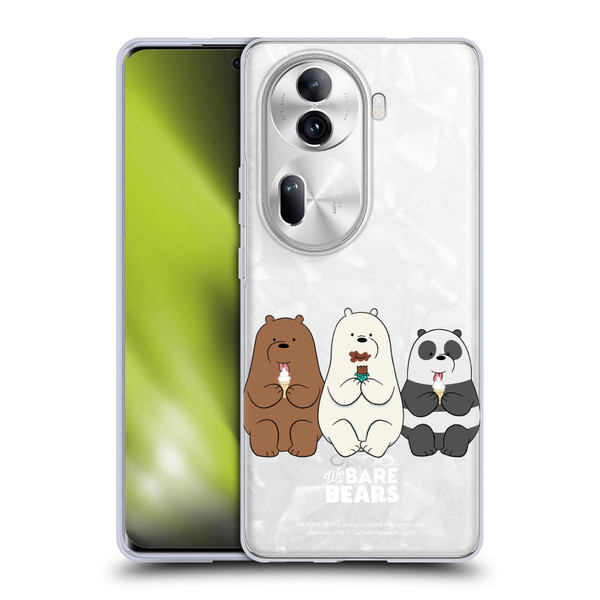 We Bare Bears Character Art Group 2 Soft Gel Case for OPPO Reno11 Pro