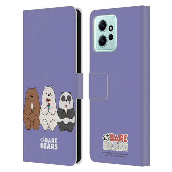 We Bare Bears Character Art Group 2 Leather Book Wallet Case Cover For Xiaomi Redmi 12