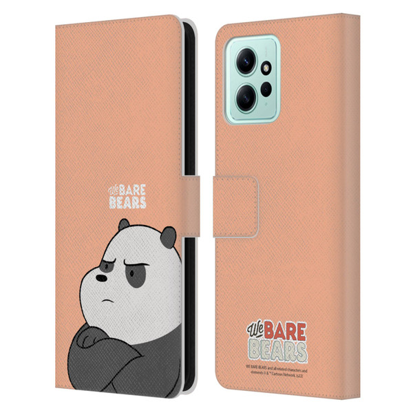 We Bare Bears Character Art Panda Leather Book Wallet Case Cover For Xiaomi Redmi 12