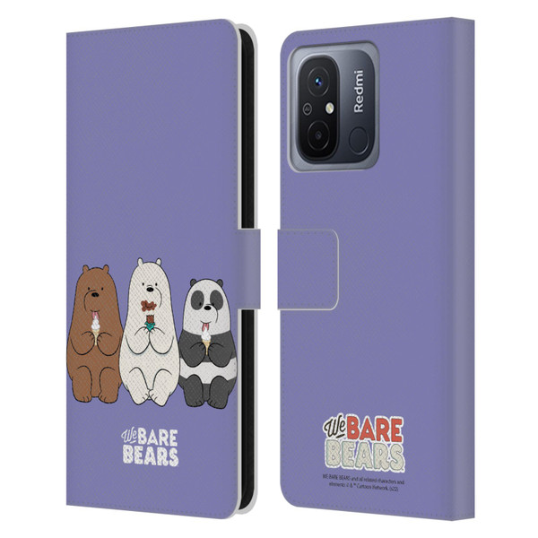 We Bare Bears Character Art Group 2 Leather Book Wallet Case Cover For Xiaomi Redmi 12C