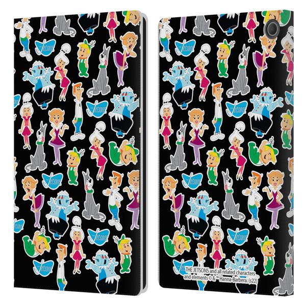 The Jetsons Graphics Pattern Leather Book Wallet Case Cover For Amazon Fire Max 11 2023