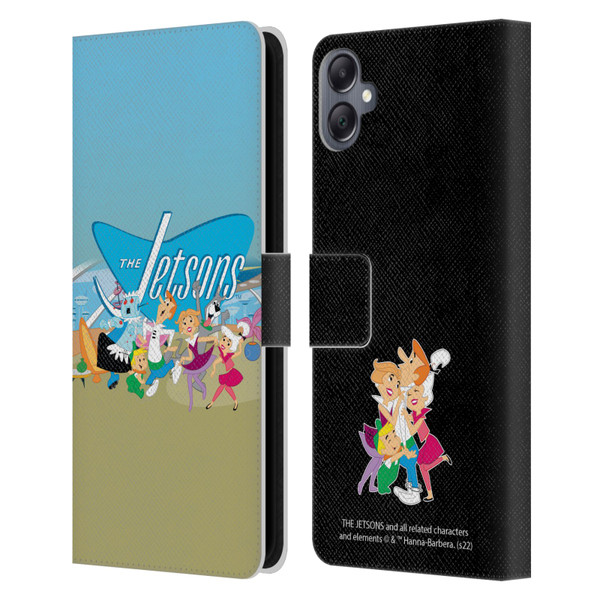 The Jetsons Graphics Group Leather Book Wallet Case Cover For Samsung Galaxy A05