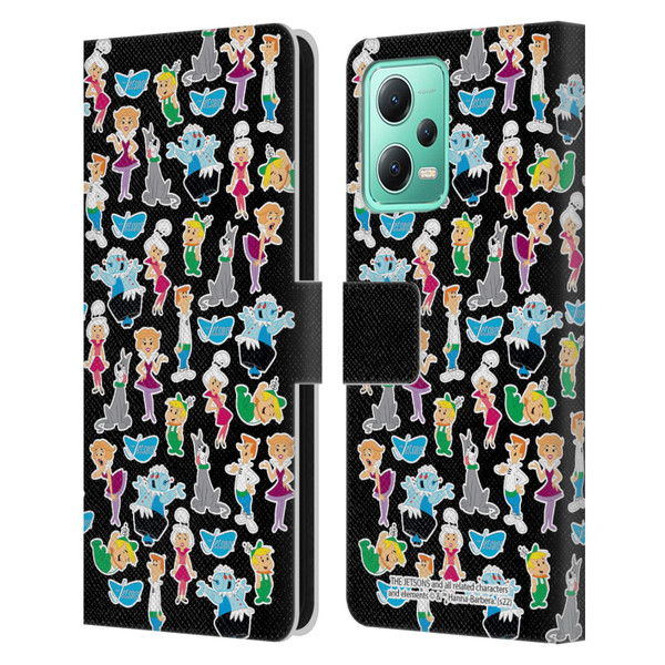 The Jetsons Graphics Pattern Leather Book Wallet Case Cover For Xiaomi Redmi Note 12 5G