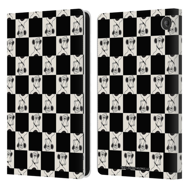 Bored of Directors Graphics Black And White Leather Book Wallet Case Cover For Amazon Fire 7 2022