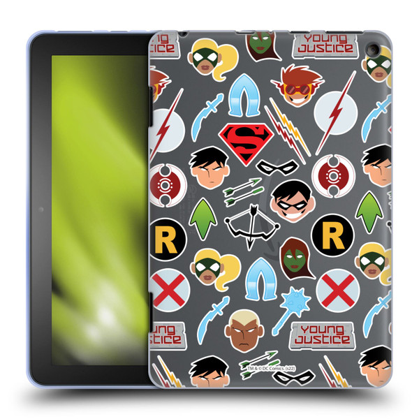 Young Justice Graphics Icons Soft Gel Case for Amazon Fire HD 8/Fire HD 8 Plus 2020