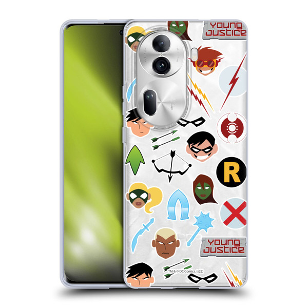 Young Justice Graphics Icons Soft Gel Case for OPPO Reno11 Pro