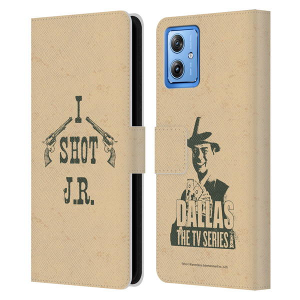 Dallas: Television Series Graphics Typography Leather Book Wallet Case Cover For Motorola Moto G54 5G
