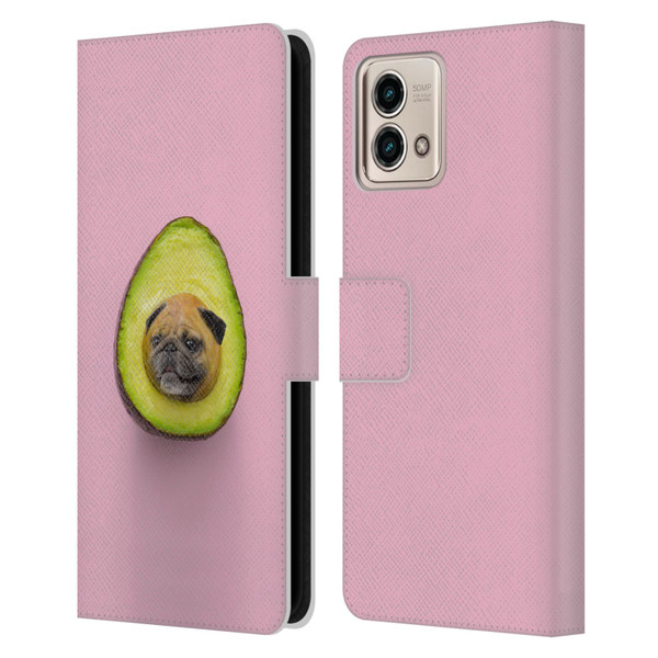 Pixelmated Animals Surreal Pets Pugacado Leather Book Wallet Case Cover For Motorola Moto G Stylus 5G 2023