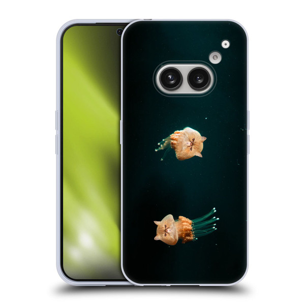 Pixelmated Animals Surreal Pets Jellyfish Cats Soft Gel Case for Nothing Phone (2a)