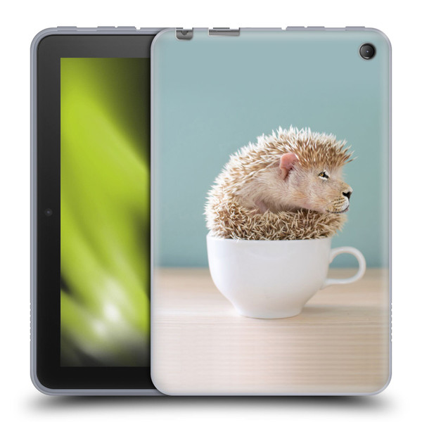 Pixelmated Animals Surreal Pets Lionhog Soft Gel Case for Amazon Fire 7 2022