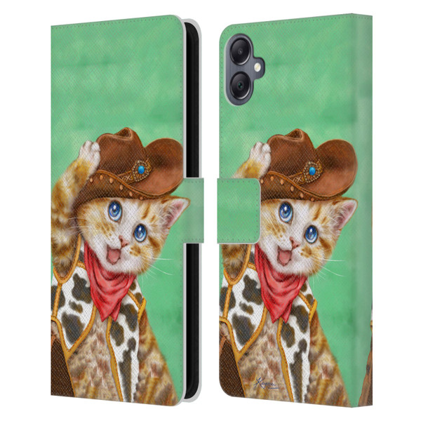 Kayomi Harai Animals And Fantasy Cowboy Kitten Leather Book Wallet Case Cover For Samsung Galaxy A05