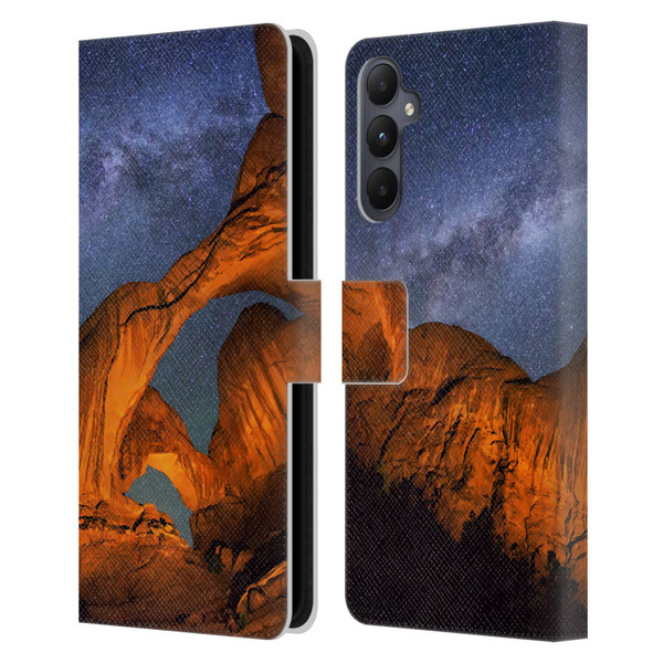 Royce Bair Nightscapes Triple Arch Leather Book Wallet Case Cover For Samsung Galaxy A05s