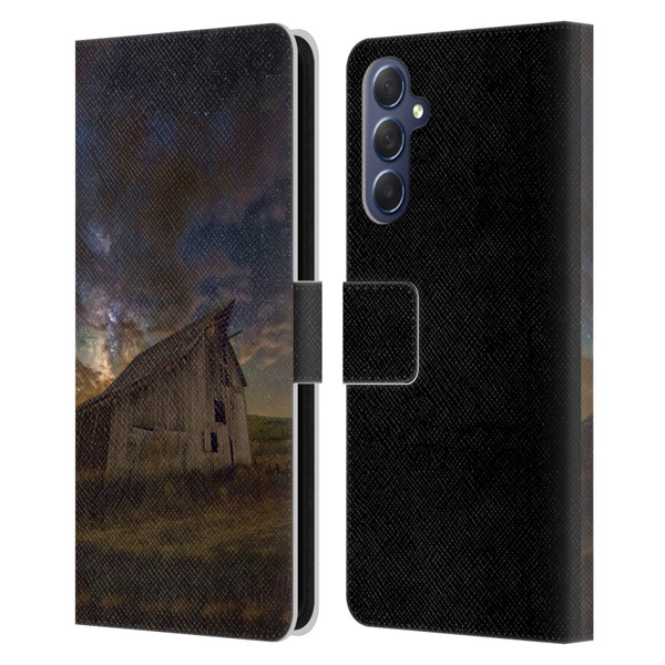 Royce Bair Nightscapes Bear Lake Old Barn Leather Book Wallet Case Cover For Samsung Galaxy M54 5G