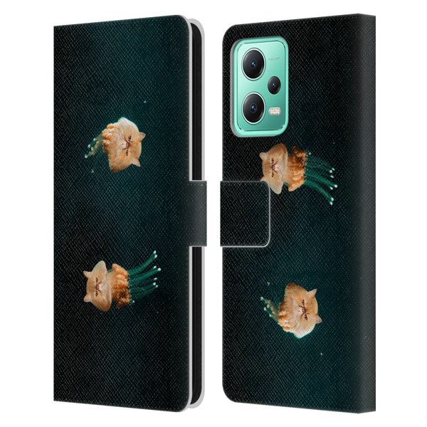 Pixelmated Animals Surreal Pets Jellyfish Cats Leather Book Wallet Case Cover For Xiaomi Redmi Note 12 5G
