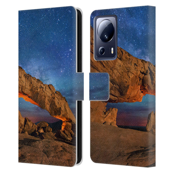 Royce Bair Nightscapes Sunset Arch Leather Book Wallet Case Cover For Xiaomi 13 Lite 5G