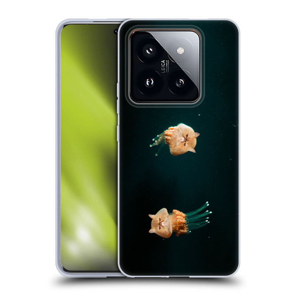 Pixelmated Animals Surreal Pets Jellyfish Cats Soft Gel Case for Xiaomi 14 Pro