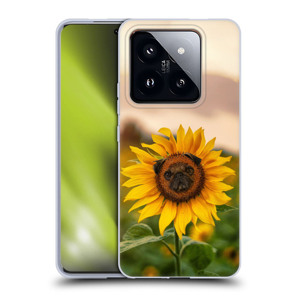 Pixelmated Animals Surreal Pets Pugflower Soft Gel Case for Xiaomi 14 Pro