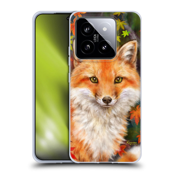 Kayomi Harai Animals And Fantasy Fox With Autumn Leaves Soft Gel Case for Xiaomi 14