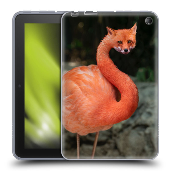 Pixelmated Animals Surreal Wildlife Foxmingo Soft Gel Case for Amazon Fire 7 2022