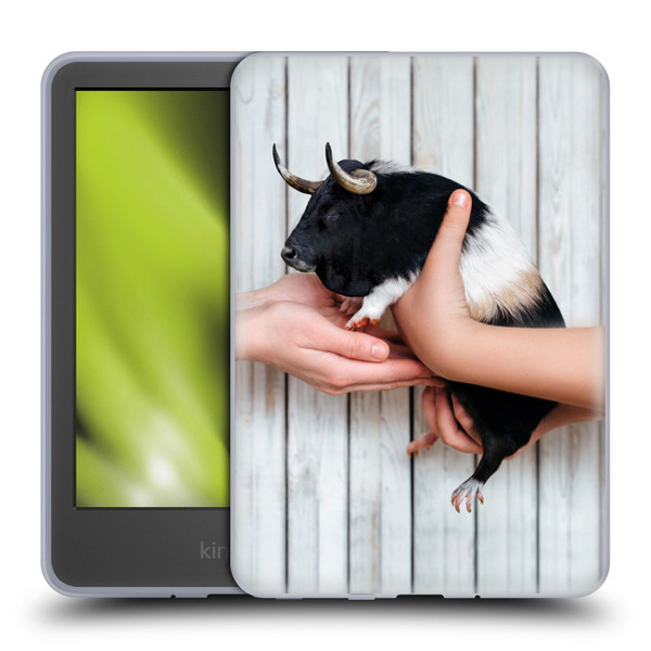 Pixelmated Animals Surreal Wildlife Guinea Bull Soft Gel Case for Amazon Kindle 11th Gen 6in 2022