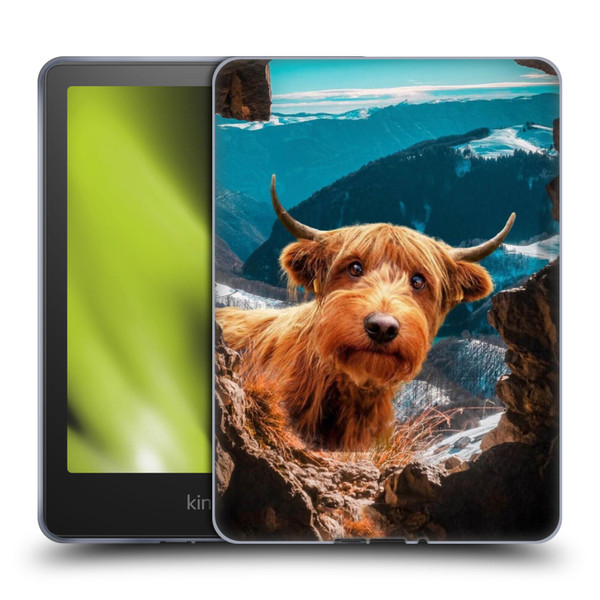 Pixelmated Animals Surreal Wildlife Cowpup Soft Gel Case for Amazon Kindle Paperwhite 5 (2021)