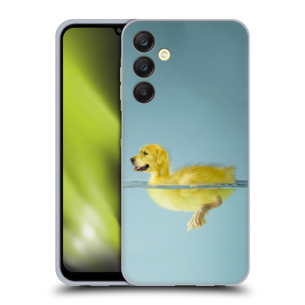 Pixelmated Animals Surreal Wildlife Dog Duck Soft Gel Case for Samsung Galaxy A25 5G