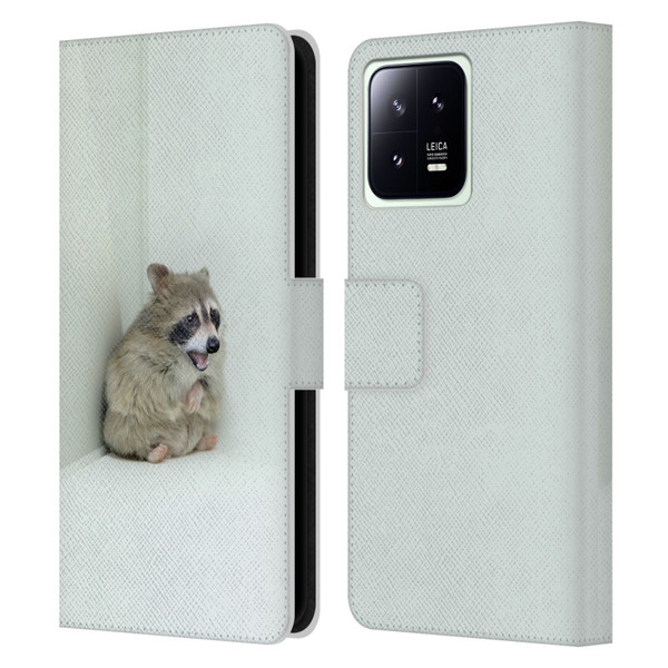 Pixelmated Animals Surreal Wildlife Hamster Raccoon Leather Book Wallet Case Cover For Xiaomi 13 5G