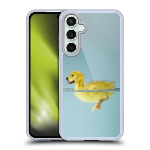 Pixelmated Animals Surreal Wildlife Dog Duck Soft Gel Case for Samsung Galaxy S23 FE 5G