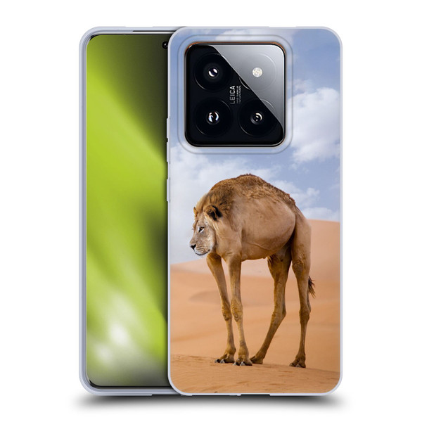 Pixelmated Animals Surreal Wildlife Camel Lion Soft Gel Case for Xiaomi 14 Pro