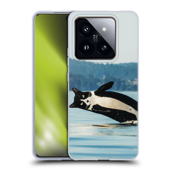 Pixelmated Animals Surreal Wildlife Orcat Soft Gel Case for Xiaomi 14 Pro
