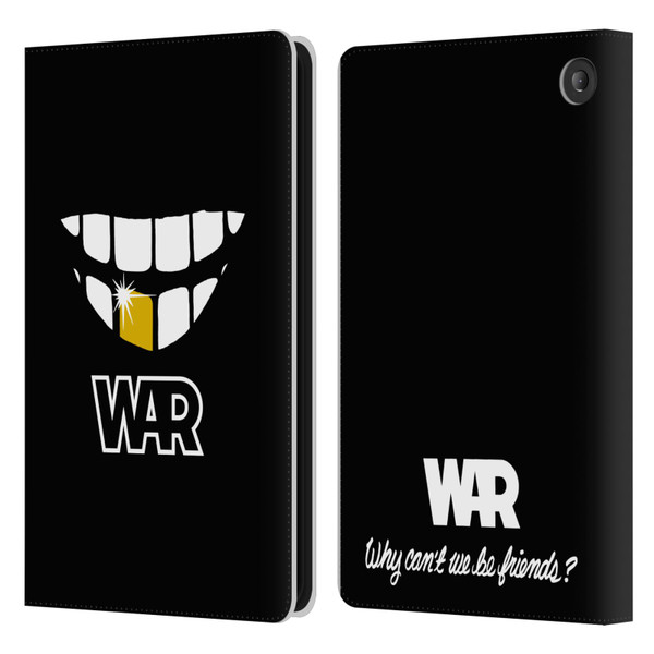 War Graphics Why Can't We Be Friends? Leather Book Wallet Case Cover For Amazon Fire 7 2022