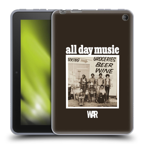 War Graphics All Day Music Album Soft Gel Case for Amazon Fire 7 2022