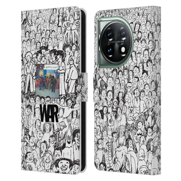 War Graphics Friends Doodle Art Leather Book Wallet Case Cover For OnePlus 11 5G