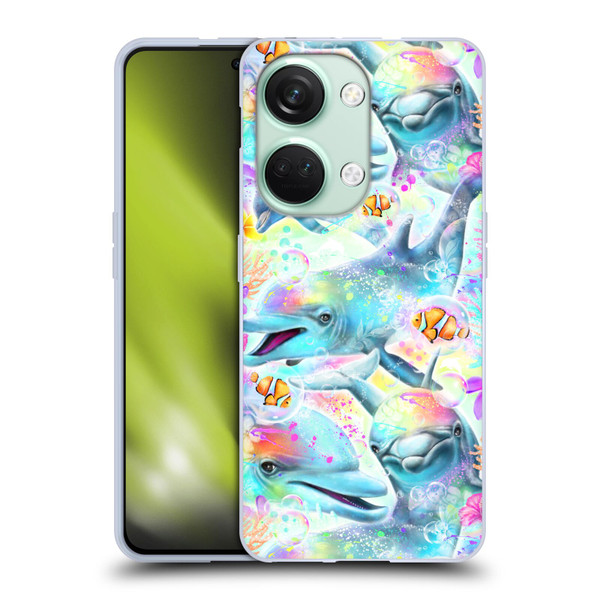 Sheena Pike Animals Rainbow Dolphins & Fish Soft Gel Case for OnePlus Nord 3 5G