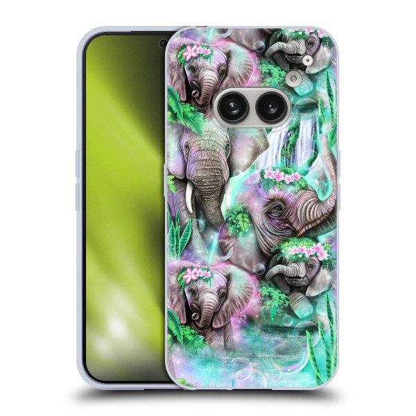 Sheena Pike Animals Daydream Elephants Lagoon Soft Gel Case for Nothing Phone (2a)