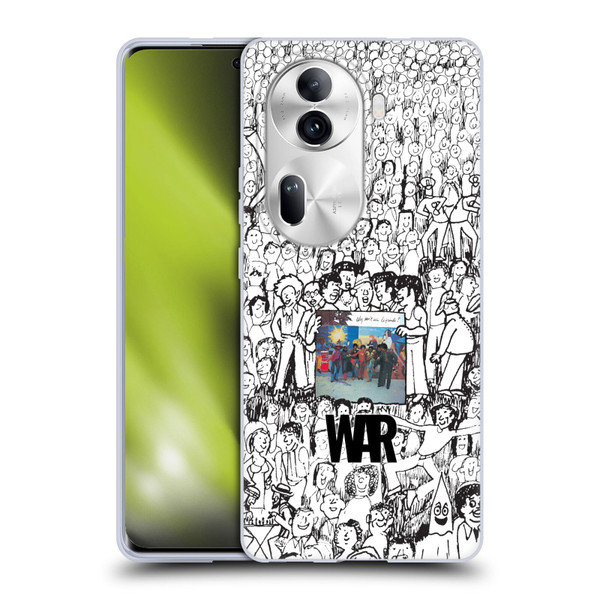 War Graphics Friends Doodle Art Soft Gel Case for OPPO Reno11 Pro