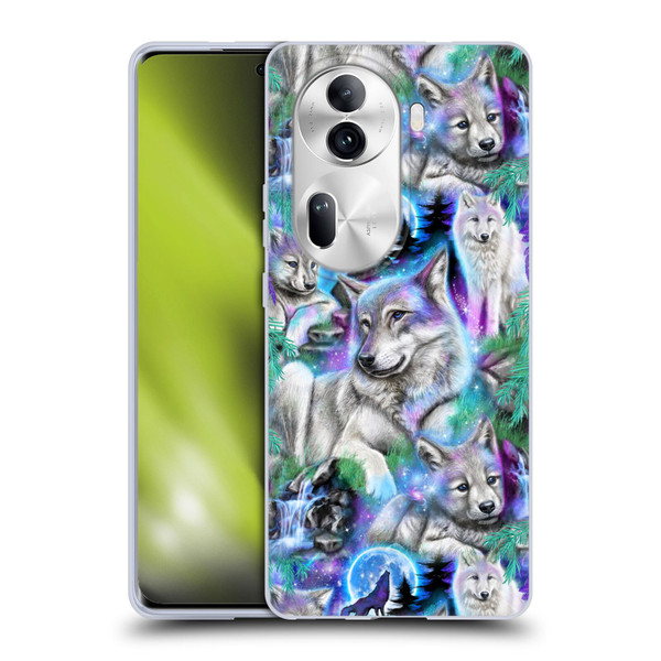 Sheena Pike Animals Daydream Galaxy Wolves Soft Gel Case for OPPO Reno11 Pro