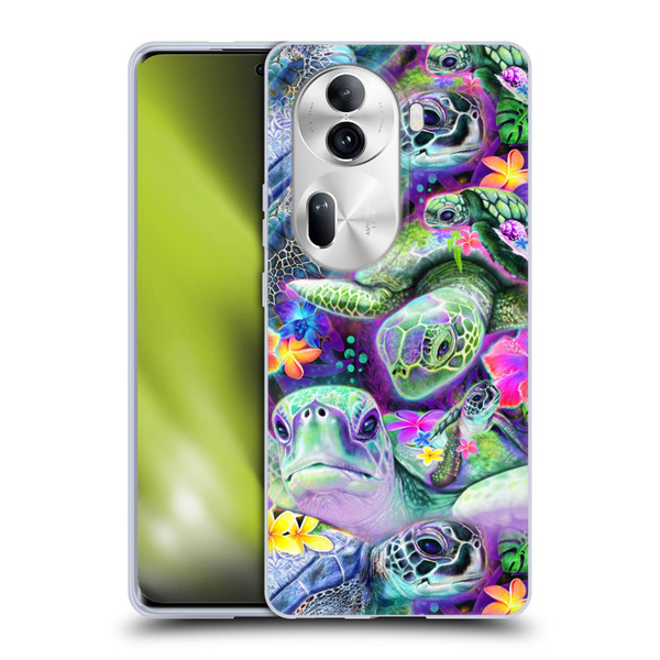 Sheena Pike Animals Daydream Sea Turtles & Flowers Soft Gel Case for OPPO Reno11 Pro