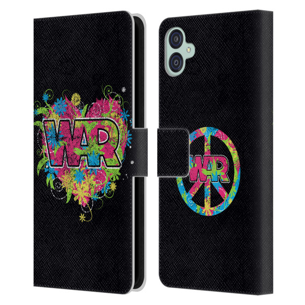 War Graphics Heart Logo Leather Book Wallet Case Cover For Samsung Galaxy M04 5G / A04e