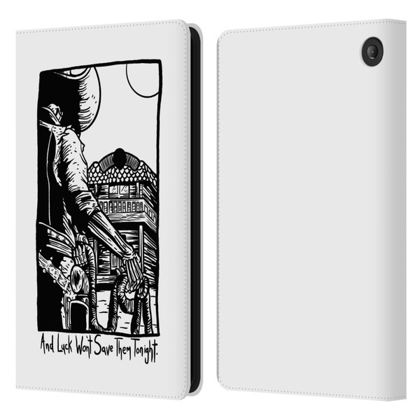 Matt Bailey Art Luck Won't Save Them Leather Book Wallet Case Cover For Amazon Fire 7 2022