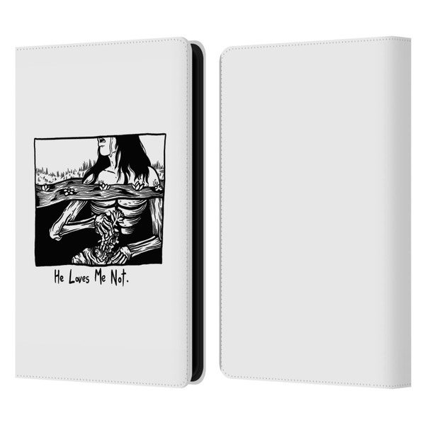 Matt Bailey Art Loves Me Not Leather Book Wallet Case Cover For Amazon Kindle Paperwhite 5 (2021)