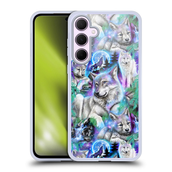 Sheena Pike Animals Daydream Galaxy Wolves Soft Gel Case for Samsung Galaxy A35 5G