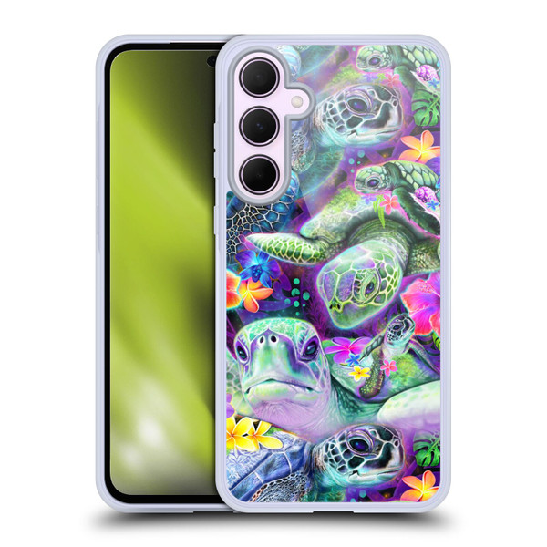 Sheena Pike Animals Daydream Sea Turtles & Flowers Soft Gel Case for Samsung Galaxy A35 5G