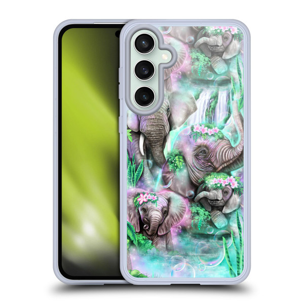 Sheena Pike Animals Daydream Elephants Lagoon Soft Gel Case for Samsung Galaxy S23 FE 5G