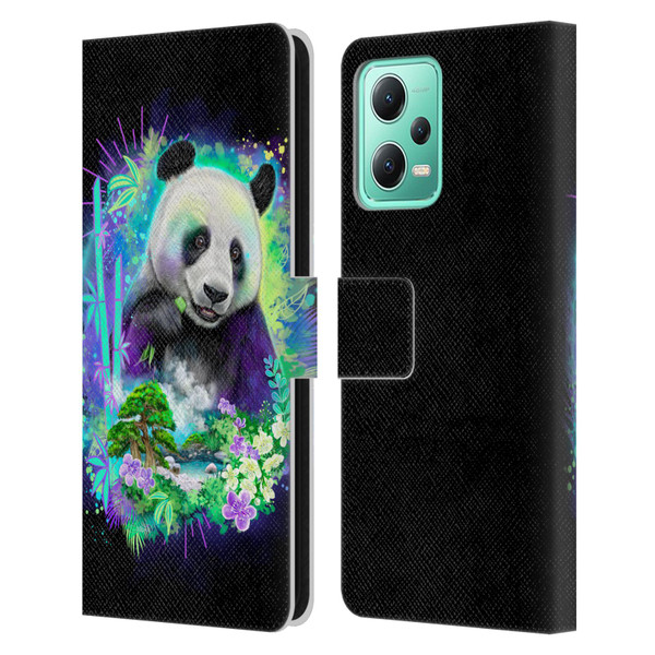 Sheena Pike Animals Rainbow Bamboo Panda Spirit Leather Book Wallet Case Cover For Xiaomi Redmi Note 12 5G