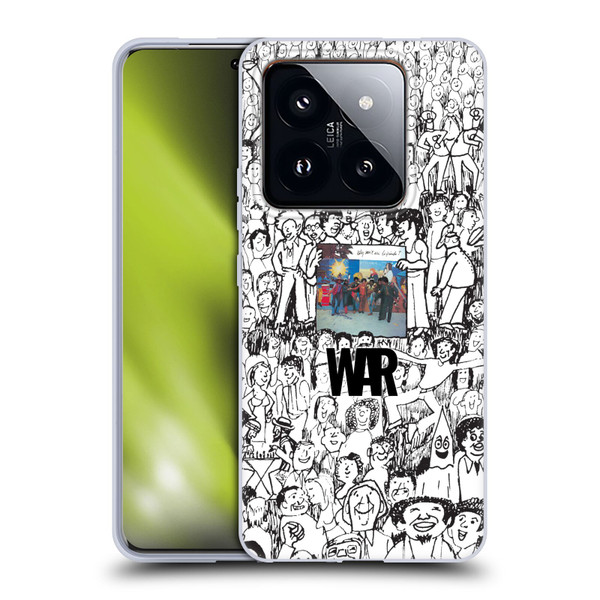 War Graphics Friends Doodle Art Soft Gel Case for Xiaomi 14 Pro