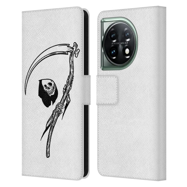 Matt Bailey Art Negative Reaper Leather Book Wallet Case Cover For OnePlus 11 5G