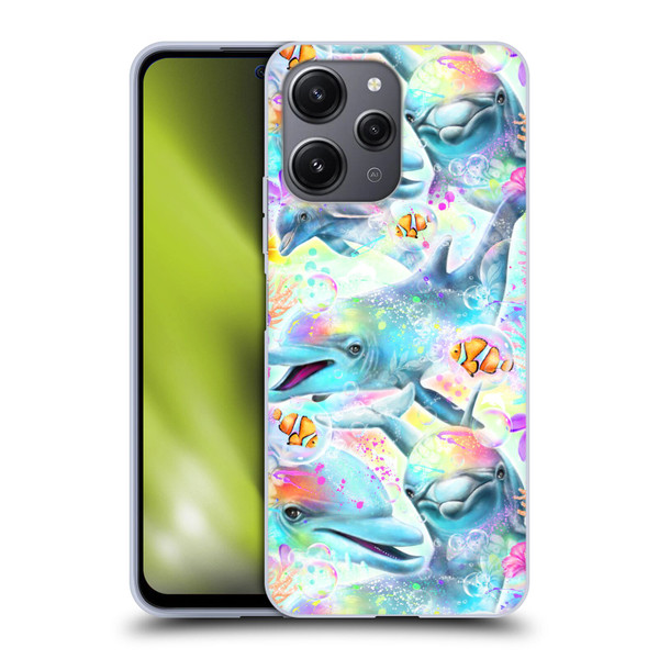 Sheena Pike Animals Rainbow Dolphins & Fish Soft Gel Case for Xiaomi Redmi 12