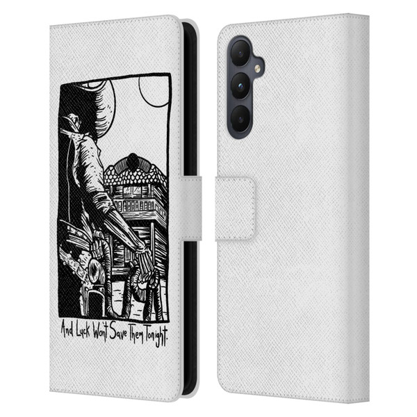 Matt Bailey Art Luck Won't Save Them Leather Book Wallet Case Cover For Samsung Galaxy A05s