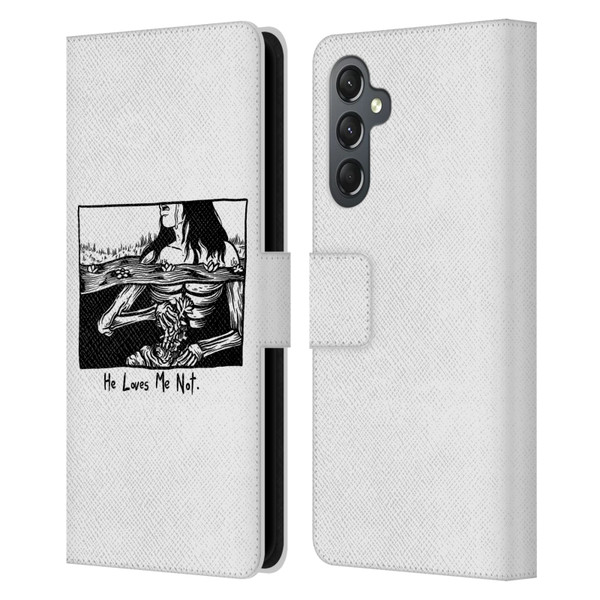 Matt Bailey Art Loves Me Not Leather Book Wallet Case Cover For Samsung Galaxy A25 5G